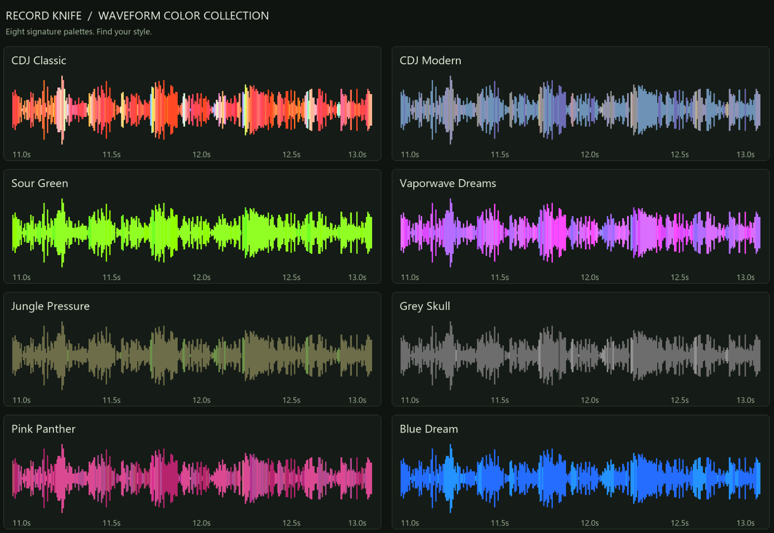 Record Knife — Waveform Color Collection